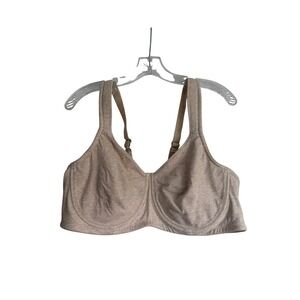 Breezies Women Beige Heathered Cotton Unlined Underwire Bra 48B A290293
